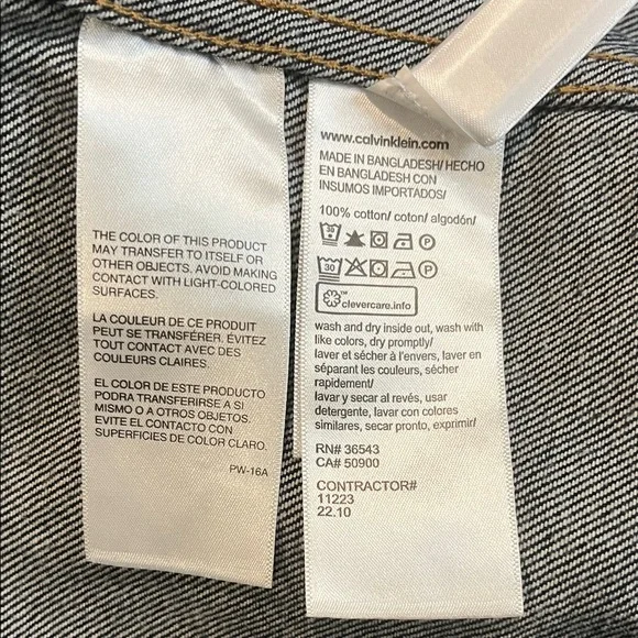 NWOT Calvin Klein Women’s Dark Blue Denim Jacket Size M - Picture 7 of 7